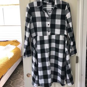 Black and White Check Dress